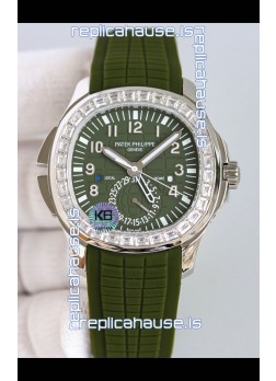 Patek Philippe Super Clone Aquanaut 5164A 1:1 Mirror Watch Green Dial Swiss Replica