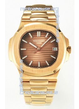 Patek Philippe Super Clone Nautilus 5711/1R-001 in Rose Gold Brown Dial