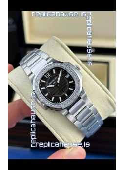 Patek Philippe Nautilus Super Clone 7010 32MM 1:1 Mirror Replica Black Dial 