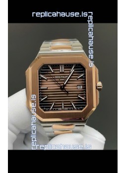 Patek Philippe Cubitus 5821 Two Tone Casing Brown Dial Swiss Replica Watch 