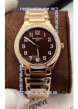 Patek Philippe Twenty-4 Green Dial Rose Gold Casing 1:1 Mirror Replica Watch 36MM