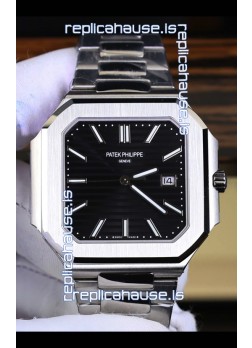 Patek Philippe Cubitus 5821 904L Steel Casing Black Dial Swiss Replica Watch 