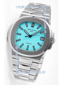 Patek Philippe Nautilus 5711 Tiffany Edition 1:1 Mirror Watch in Green Dial 904L Steel 