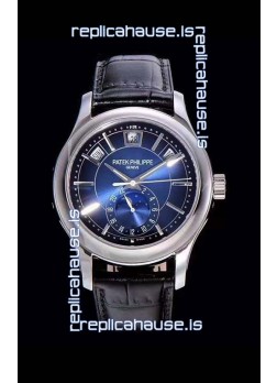 Patek Philippe 5205-001 Complications MoonPhase 1:1 Mirror Swiss Replica Watch Blue Dial