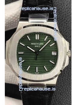 Patek Philippe Nautilus 5711/1A-014 1:1 Mirror Swiss Replica Watch in Green Dial 904L Steel 