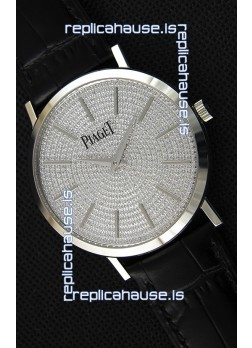 Piaget Altiplano G0A36128 Paved Diam Dial Swiss Quartz Replica Watch in Steel Case