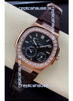 Patek Philippe Nautilus 5712R 1:1 Quality Swiss Replica Watch in Black Dial