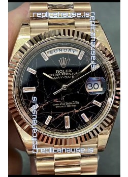Rolex Day Date Presidential 18K Rose Gold Watch 40MM - Eisenkiesel Dial 1:1 Mirror Quality