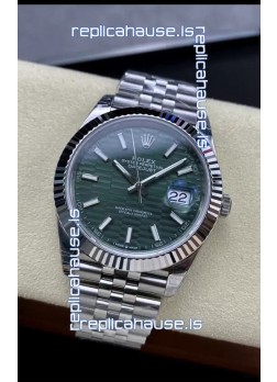 Rolex Datejust Cal.3235 Movement 1:1 Mirror Replica 904L Steel 41MM - Green Fluted Motif Dial