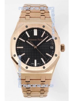 Audemars Piguet Royal Oak 15510 50th Anniversary 41MM Black Dial Rose Gold 41MM 1:1 Mirror Replica