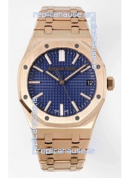 Audemars Piguet Royal Oak 15510 50th Anniversary 41MM Blue Dial Rose Gold 41MM 1:1 Mirror Replica