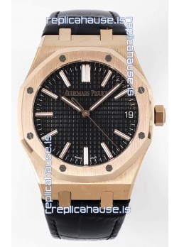 Audemars Piguet Royal Oak 15510 50th Anniversary 41MM Black Dial Rose Gold 41MM 1:1 Mirror Replica
