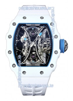 Richard Mille RM53-01 Pablo Mac Donough White TPT CASE White Rubber Strap Swiss Replica Watch