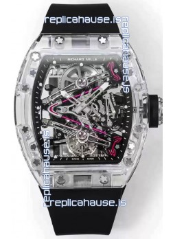 Richard Mille RM38-02 Sapphires Bubba Watson Black Rubber Tourbillon Movement 1:1 Mirror Replica
