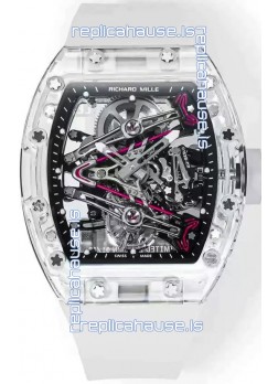 Richard Mille RM38-02 Sapphires Bubba Watson Translucent Rubber Tourbillon Movement 1:1 Mirror Replica