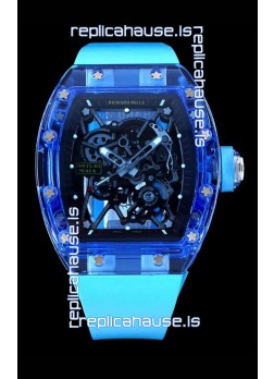 Richard Mille RM35-01 Transparent Sapphires Casing with Genuine Tourbillon Super Clone Watch