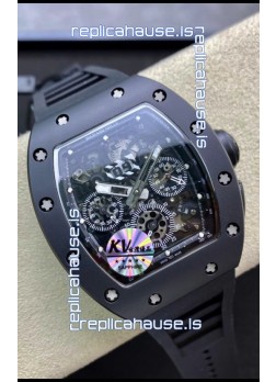 Richard Mille RM011 Felipe Massa 1:1 Mirror Black Ceramic Case Watch 