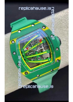 Richard Mille RM59-01 Genuine Tourbillon Movement in Green NTPT Carbon Casing