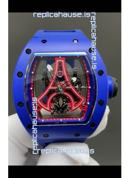 Richard Mille RM52-03 Paris Saint-Germain Tourbillon Blue Ceramic Swiss Replica Watch 
