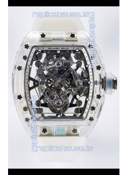 Richard Mille Super Clone 56-01 Transparent Sapphires Casing with Genuine Tourbillon Watch