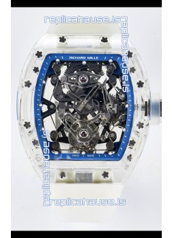 Richard Mille Super Clone 56-01 Transparent Sapphires Casing with Genuine Tourbillon Watch