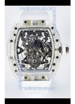 Richard Mille Super Clone 56-01 Transparent Sapphires Casing with Genuine Tourbillon Watch