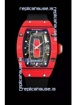Richard Mille RM07 Red Carbon Casing 1:1 Superclone Swiss Replica Watch