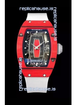 Richard Mille RM07 Red Carbon Casing 1:1 Superclone Swiss Replica Watch