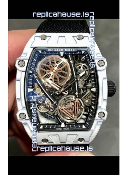 Richard Mille Super Clone 27-05 White Carbon Casing Swiss Replica Watch 