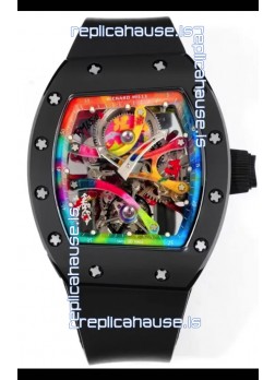 Richard Mille Super Clone RM68-01 Black Ceramic Casing and Strap Tourbillon Swiss Replica