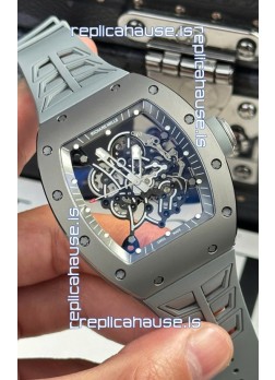 Richard Mille Super Clone RM055 Ceramic/Titanium Grey Casing with Genuine Tourbillon Watch 