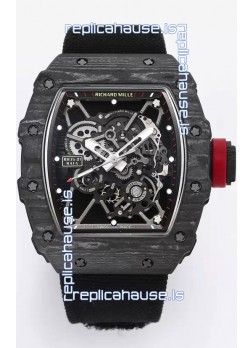 Richard Mille RM35-01 Rafael Nadal Carbon Fiber Casing with Genuine Tourbillon Super Clone Watch
