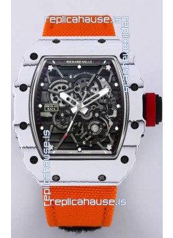 Richard Mille RM35-01 Rafael Nadal Carbon Fiber Casing with Genuine Tourbillon Super Clone Watch