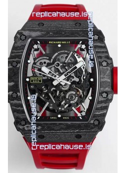Richard Mille RM35-02 Rafael Nadal Carbon Fiber Casing with Genuine Tourbillon Super Clone Watch