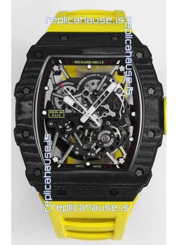 Richard Mille RM35-02 Rafael Nadal Carbon Fiber Casing with Genuine Tourbillon Super Clone Watch