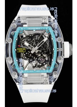 Richard Mille RM35-01 Rafael Nadal Transparent Sapphires Casing with Genuine Tourbillon Super Clone Watch