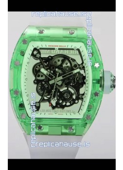 Richard Mille RM055 Transparent Sapphires Casing with Genuine Tourbillon Super Clone Watch