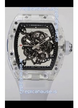 Richard Mille RM055 Transparent Sapphires Casing with Genuine Tourbillon Super Clone Watch