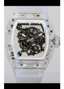 Richard Mille RM055 Transparent Sapphires Casing with Genuine Tourbillon Super Clone Watch