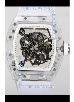 Richard Mille RM055 Transparent Sapphires Casing with Genuine Tourbillon Super Clone Watch