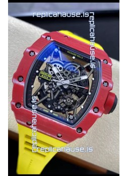 Richard Mille RM35-02 Rafael Nadal Red Carbon Fiber Casing with Genuine Tourbillon Super Clone Watch