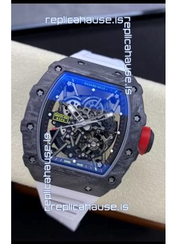 Richard Mille RM35-02 Rafael Nadal Carbon Fiber Casing with Genuine Tourbillon Super Clone Watch