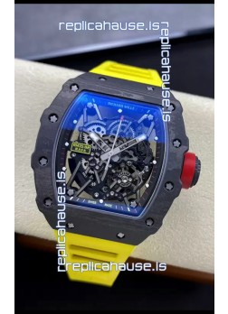 Richard Mille RM35-02 Rafael Nadal Carbon Fiber Casing with Genuine Tourbillon Super Clone Watch