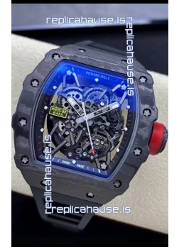 Richard Mille RM35-02 Rafael Nadal Carbon Fiber Casing with Genuine Tourbillon Super Clone Watch