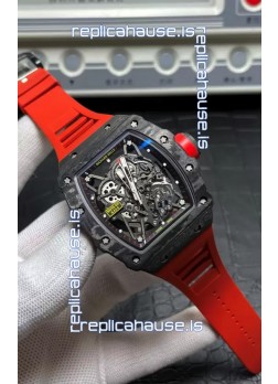 Richard Mille RM35-02 Rafael Nadal Carbon Fiber Casing with Genuine Tourbillon Super Clone Watch