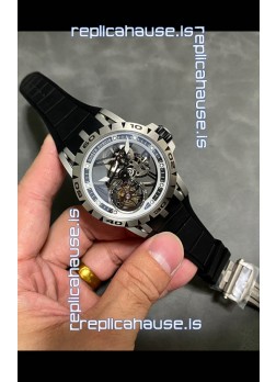 Roger Dubuis Super Clone Excalibur Spider Flying Tourbillon Skeleton Titanium Casing 45MM