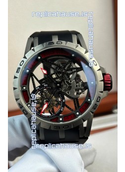 Roger Dubuis Super Clone Excalibur Spider Flying Tourbillon Skeleton Titanium Casing 45MM
