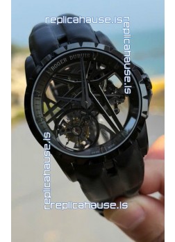 Roger Dubuis Super Clone Excalibur Spider Flying Tourbillon Skeleton Titanium Casing 42MM