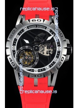 Roger Dubuis Excalibur Spider Flying Tourbillon Skeleton Titanium Casing 1:1 Mirror Swiss Watch