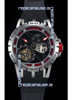 Roger Dubuis Excalibur Spider Flying Tourbillon Skeleton Titanium Casing 1:1 Mirror Swiss Watch